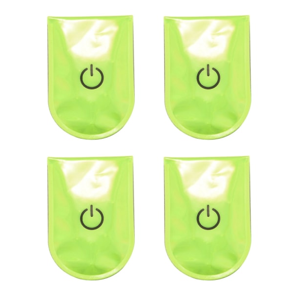 4x Utomhus Sport LED Säkerhetsljus Reflex Magnet Clip På Strobe Löpning Promenader Cykel Cykling
