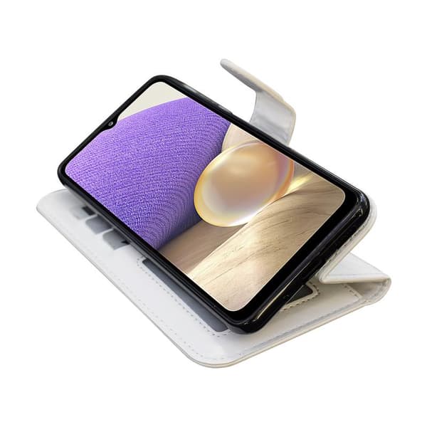 Samsung Galaxy A32 5G - Leather Case / Protection White_max Vit