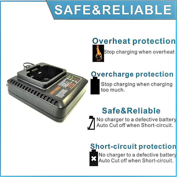 Batterilader LCS36 LCS40 for Black & Decker 36V 40V Max litiumionbatteri LBXR36 LBX36 LBXR20