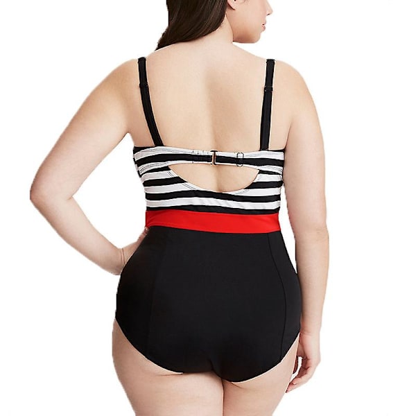 Dames Badetøj Polstret Monokini One Piece Badetøj Bikini Plus Størrelse XL