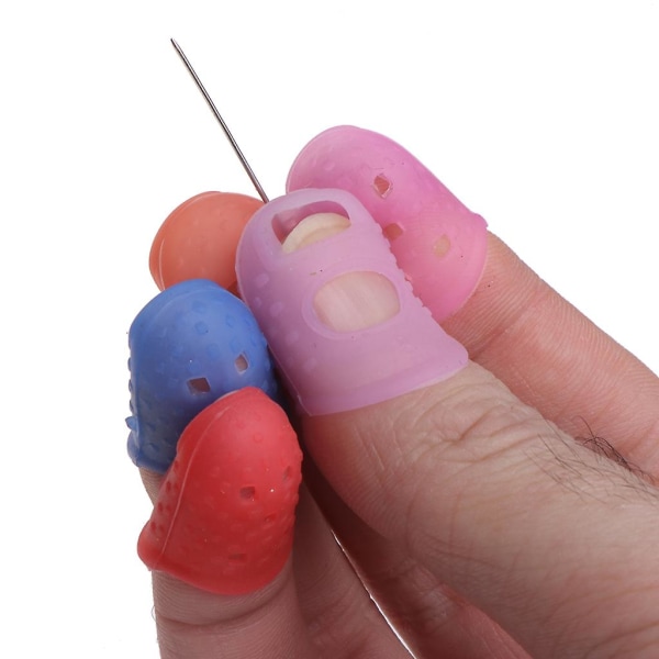 For kreativ silikonsøm fingerbøl Strikke fingerhansker fingertupp fingerbøl