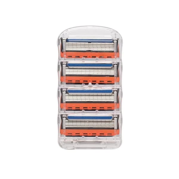 24 st rakbladspåfyllningar för Fusion 5, rakblad för män - Orange ny version 24pcs