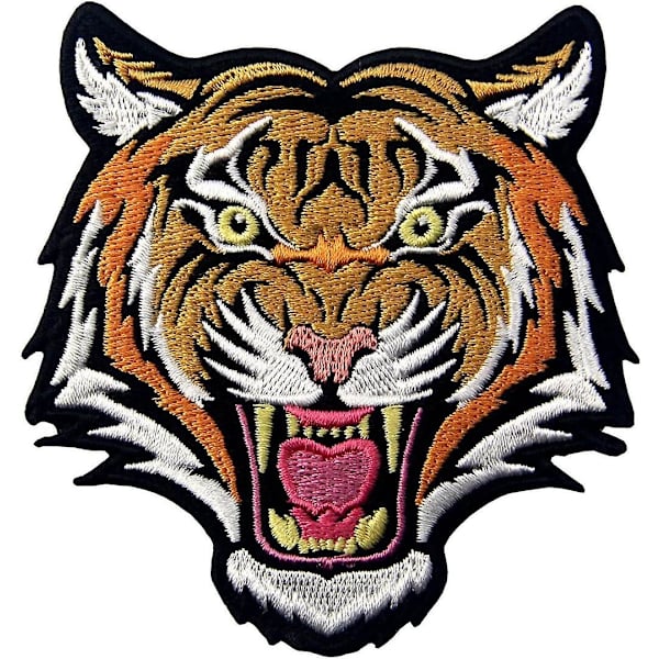 Den forfærdelige Bengal stribede tiger broderede patch stryge på sy på patch