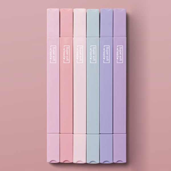 6 stk. highlighter-markeringspenne - bibel-highlighters og penne med assorterede farver til journal, planlægger og noter Light Talk