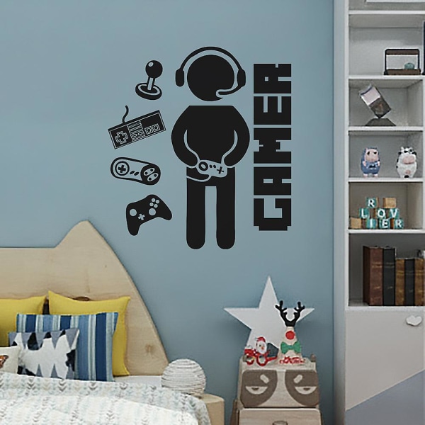 2 st Gamer Wall Stickers, Wall Stickers Arts Decorations Video Game Wall Stickers, Wall Stickers For Boys Sovrum, Vardagsrum Wall Stickers