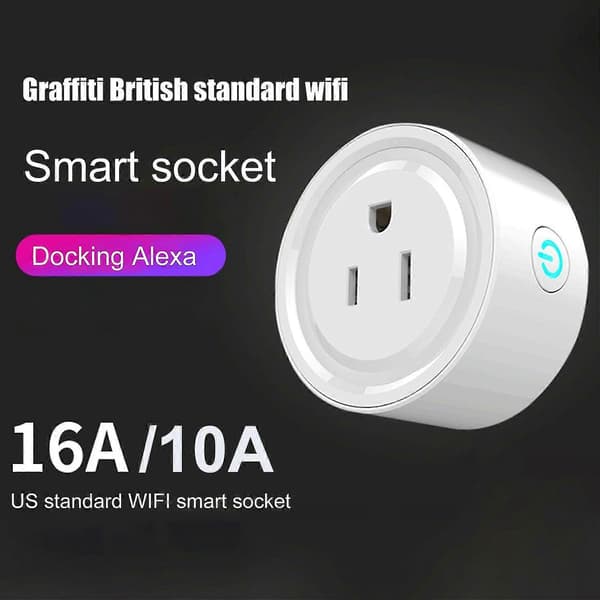 Smart stikkontakt strømstatistikk fjernkontroll Mini intelligent WiFi-stikkontakt trådløs timerplugg