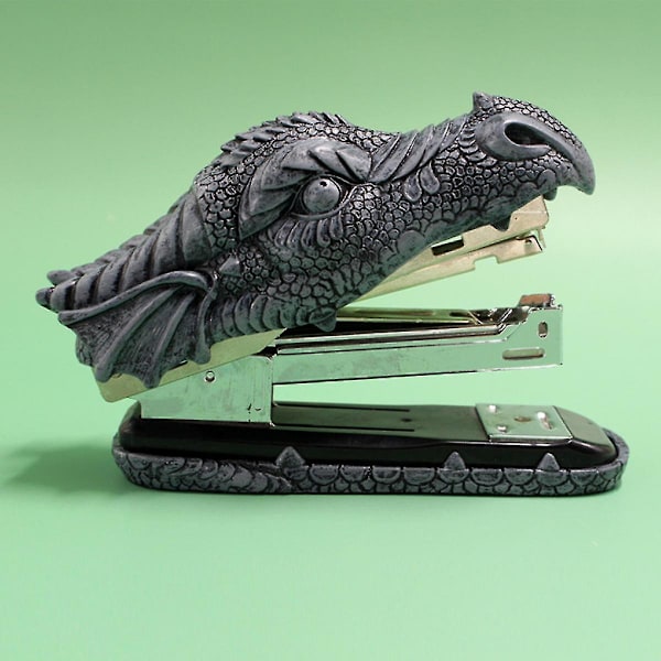 Wekity Dragon Hæftemaskine Dragehoved Hæftemaskine Børn Nyhed Hæftemaskine Sjov Udskæring Resin Hane Hæftemaskine Til Kontor Skrivebord Papirvarer Desktop Tilbehør Hjem D