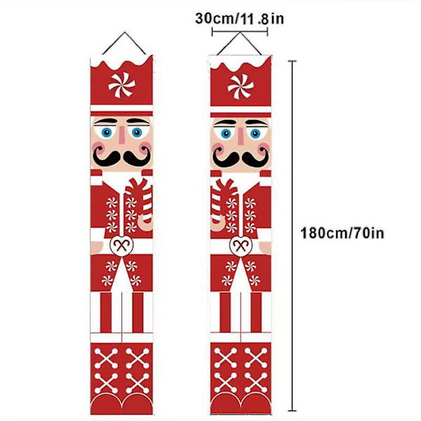 God Jul Banner(d) - Juldekorationer Hängande Dekorationer Jul Rutig Veranda Skylt Festdekorationer Koppel Dörr Vägg Gård Balkong Indoo
