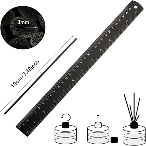 100 Pieces - Scent Sticks - Scent Sticks Refill - 19 cm × 3 mm - Scent Diffuser - Scent Diffuser - Fiber, Fiber