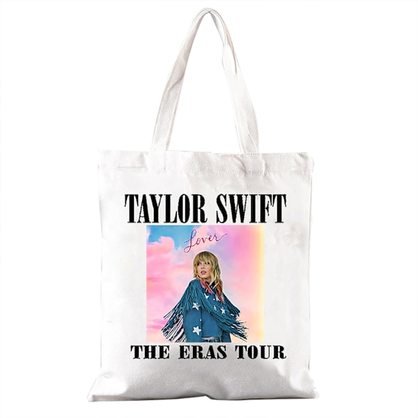 Taylor Swift The Eras Tour Canvas Shopping Bag Skuldertaske Shopper Bags Gave til TS Fans Musikelskende