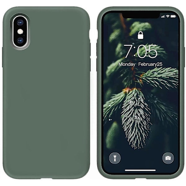 Fodral  Kompatibelt Iphone Xr Fodral Flytande Silikon Gel Gummi Telefonfodral, Kompatibelt Iphone Xr 6,1 Tum Stöttåligt Helkroppsslim Mjukt Mikrofiberfoder