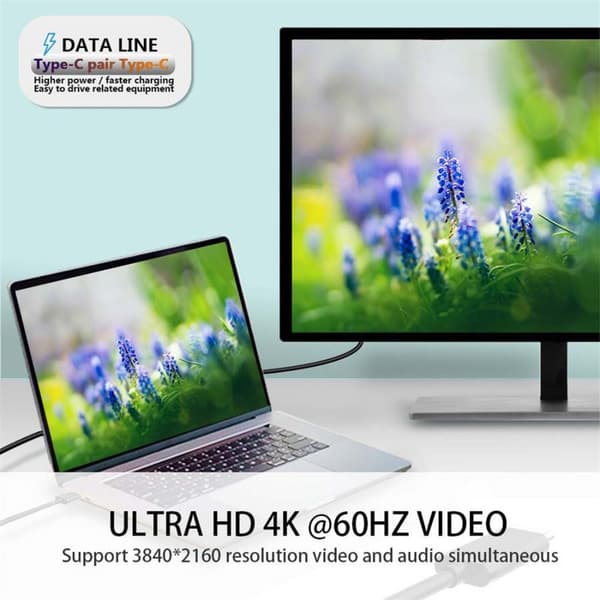 1,5 m USB-C 3.1 Gen2 Han - USB-C Hun Adapter Kabel Sort size 65