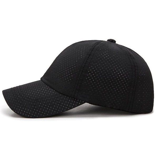 Muodi Yksivärinen Mesh Baseball-lippis Säädettävä Aurinkolippis Snapback Naisille Miehille Lahjat Black