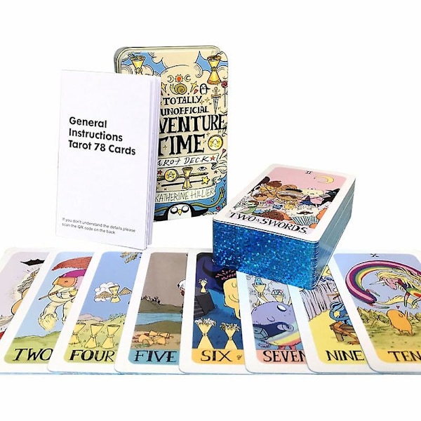 Ny burk Adventur Time Tarotkort Ödesdivination Familjespel Tarot Och En Mängd Olika Burk Tarotkortalternativ