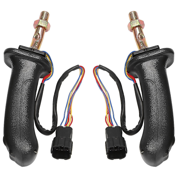 2 st L+R 3-knappars Grävmaskinsjoystick Assy Handtag Växlar för Doosan DX150 215 225 300 370-9C
