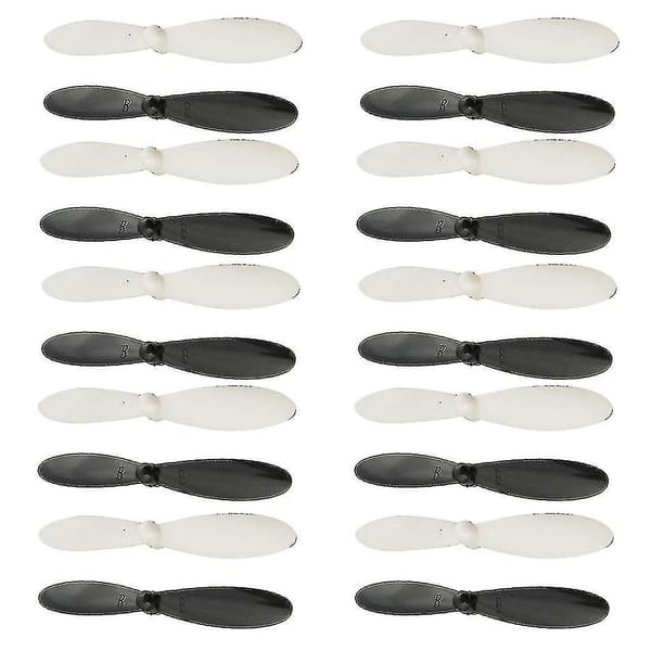 20 stk. propeller luftskrue erstatning for Hubsan X4 H107 tilbehør svart+hvit beste gave