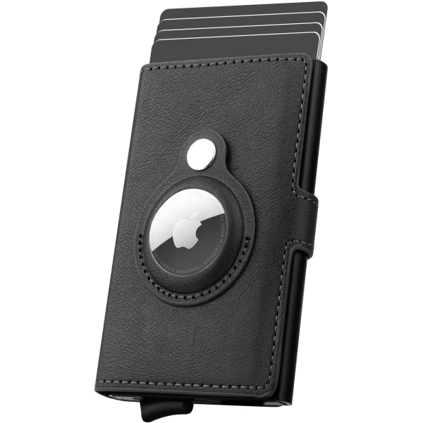 Kompatibel AirTag Wallet kredittkortholder for menn, svart, 1 stk