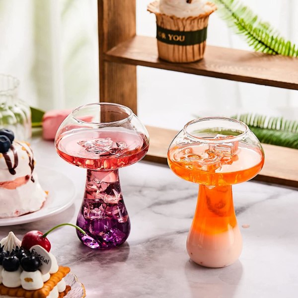 Mushroom Shape Cocktail Glass For Party Bar