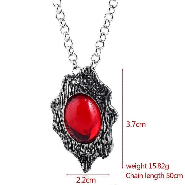 Gaming Peripherals Devil May Cry Dantes Amulet Halskæde Rødt Krystal Vedhæng Gave til Mænd Kvinder