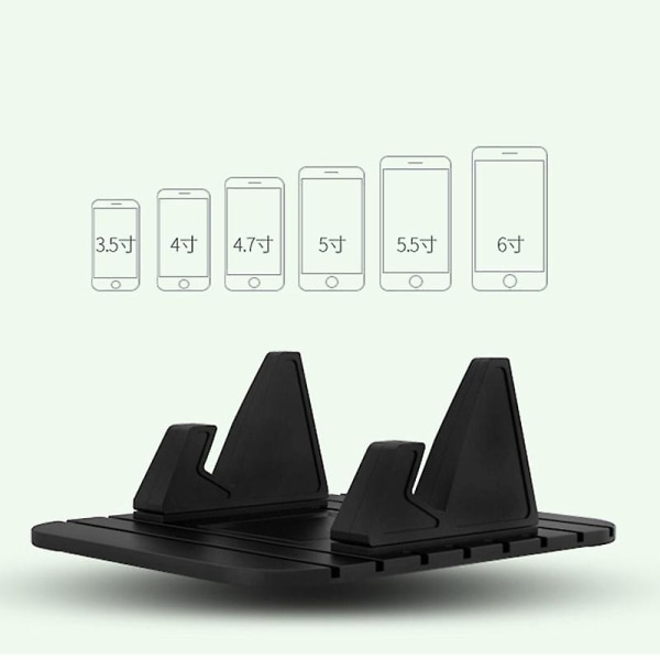Anti-Slip Bil Silikon Holder Matte Pad Dashboard Stand Mount For Telefon Gps Brakett For Iphone Samsung Xiaomi Huawei Universal| |