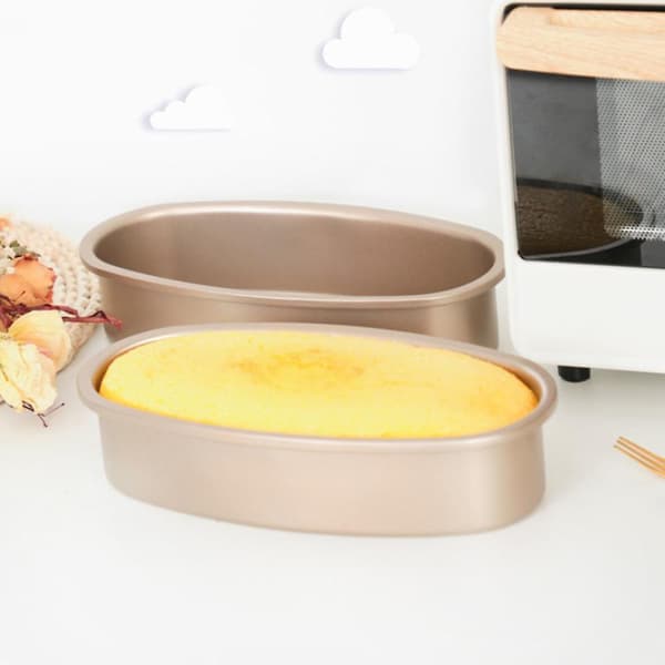 Nonstick ovale kageforme Kraftig kulstofstål bageform til cheesecake Gold