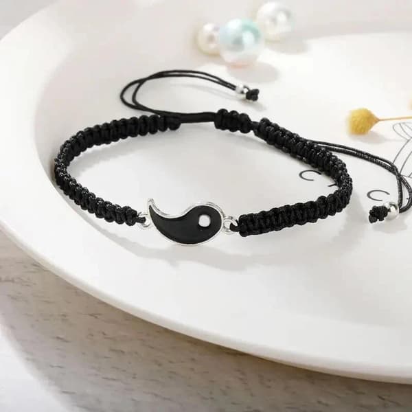 2-pak bedste ven-armbånd – matchende Yin Yang justerbar BFF-gave