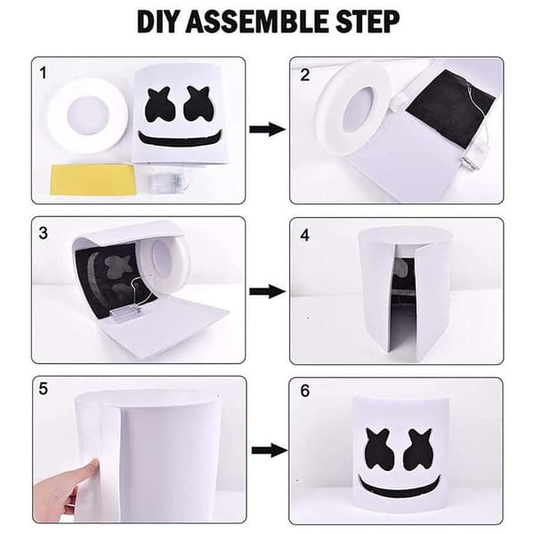 Marshmello DJ-naamio Halloween Cosplay-naamio-FA-
