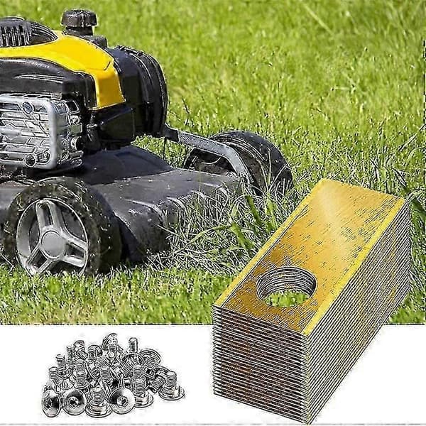 30 stk. Kompatible erstatningsblader i rustfritt stål for Honda Miimo robotgressklipper, 39,2x17,5 mm Silver