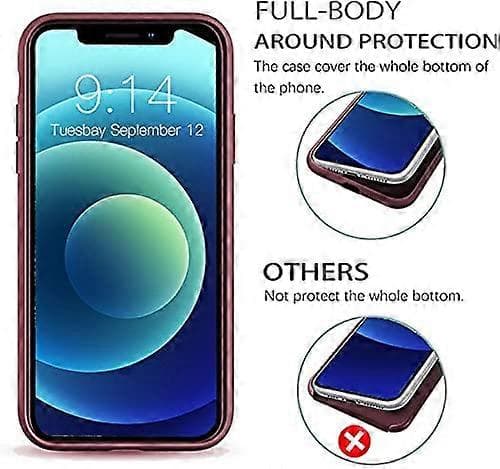 Flytande Silikon Plånboksfodral För Iphone 12, Iphone 12 Pro 6.1 Tum (2020)