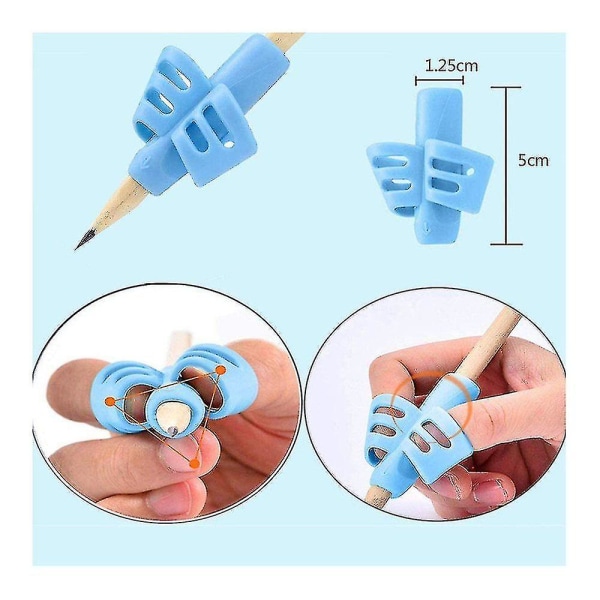 Grip Pencil Grips (8 stk): Skrivehjelp for barn & silikongrep