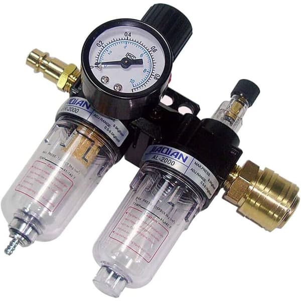 1/4\" Lufttrycksregulatorfilter, Oljevattenavskiljare, Lufttrycksregulator för kompressor och luftverktyg 15 mm
