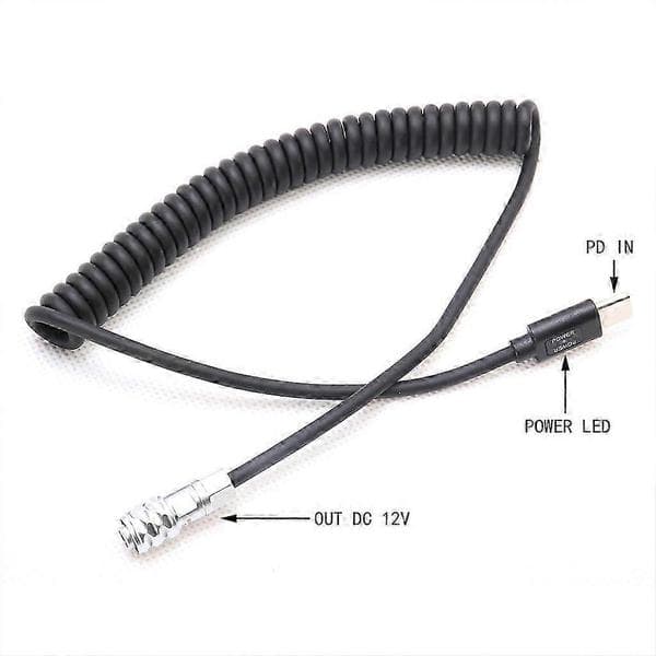 BMPCC 4K USB Type-C PD strømkabel kompatibelt med BMPCC-kamera og de fleste USB-C PD-enheder