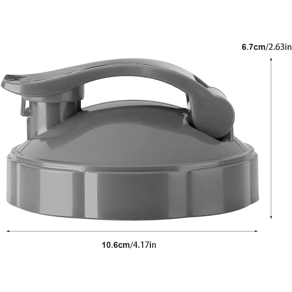 Seal Flip Top to-Go Lid Juicer Reservedele Juicer Kopper og Tilbehør Ekstraktorblad Combo til NutriBullet til 600W 900W Blender(Grå)