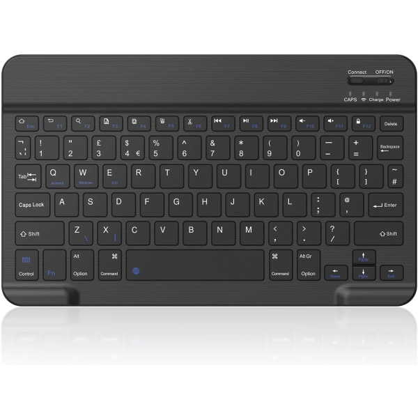 Bluetooth tangentbord, ultratunt trådlöst tangentbord, brittisk layout, tyst bärbar design, inbyggt uppladdningsbart batteri