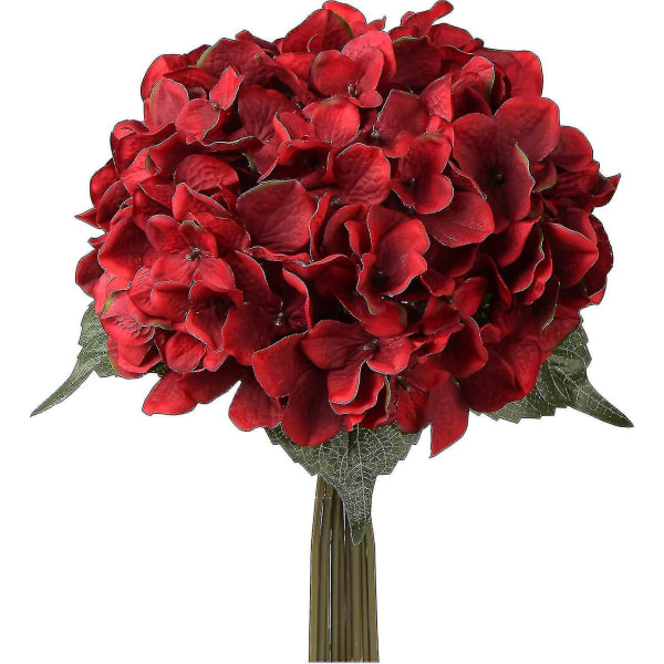 Kunstige hortensiaer Blomster Hortensia Buketter 9 Blomsterhoveder