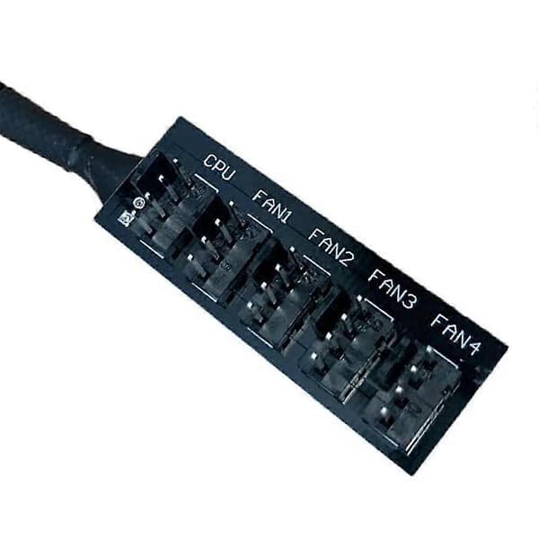 4-benet Pwm-blæserhub, 4-benet stik til CPU-blæser PC-blæserhub, computer CPU/kabinetblæser strøm multi splitter stikkabeladapter til 12v computer 1*5 pin