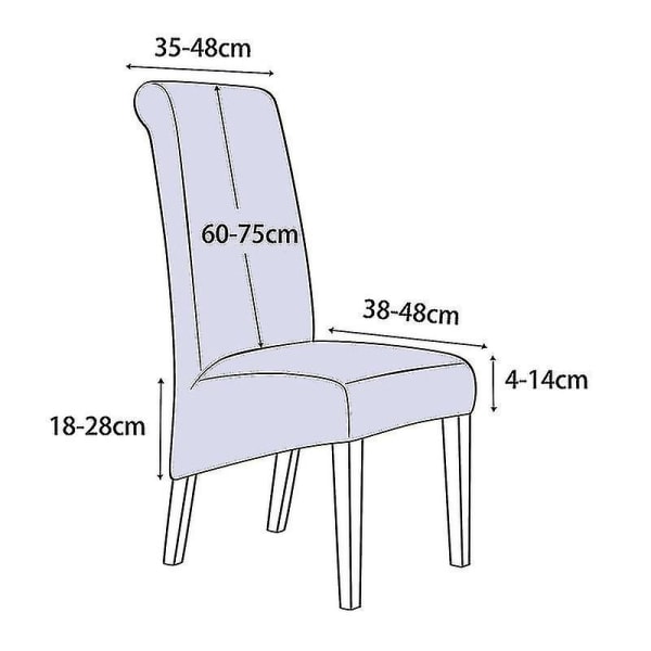 Universal Stretch Chair Covers, Removable Chair Cover Seat Chair Dining Room Slip Gray