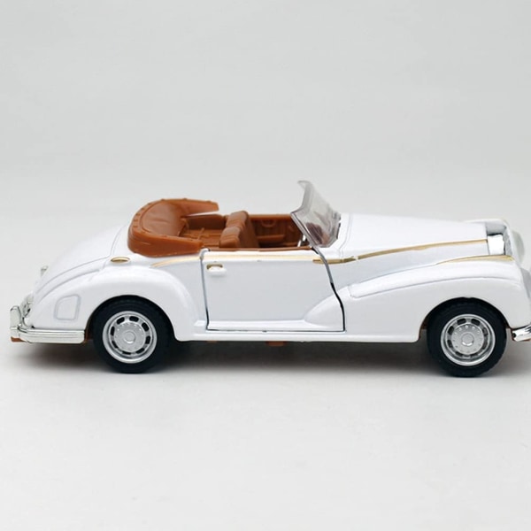Vintage bilmodell, formgjutna modellbilar Metallkarossdörr öppnad svart retro bilmodell leksak Heminredning Klassisk bilfigur