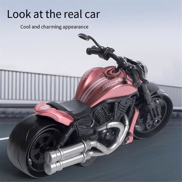 B Toy Motorcykel,Træk motorcykellegetøj, 1:12 Motorcykelmodel til drenge,Træk motorcykellegetøj-Dreng pige