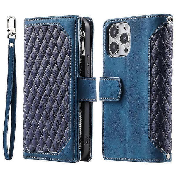 Etui til iPhone 15 Plus/15 Pro Max Mobiltelefonetui Flip Læderetui til iPhone 15 Pro Max blå blue 15 Pro max