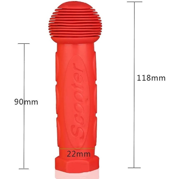 Et par gummiscooterhåndtak erstatningsgrep for Mini eller Maxi Micro Scooterblack red