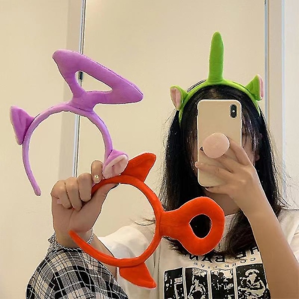 4pcs Teletubbies Headband Anime Cartoon Hairband Cute Three-dimensional Hairband (dp)