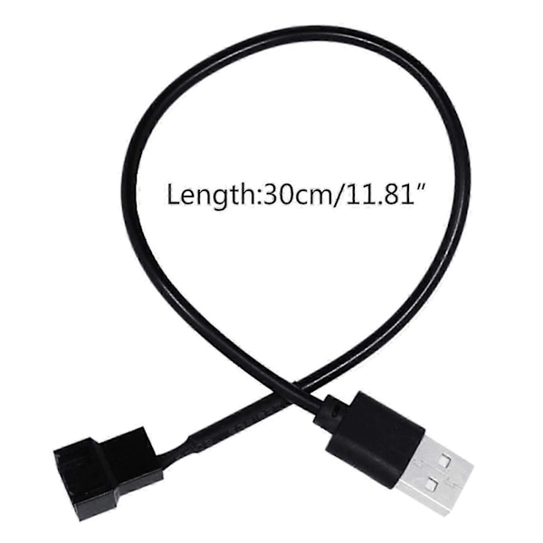 USB til 4-bens hun-adapterkabel til 5V PC-blæserstrøm