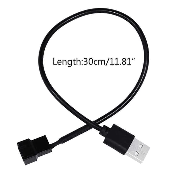 USB till 4-stifts honadapterkabel för 5V PC-fläktström