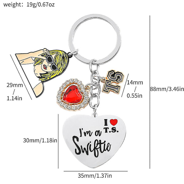 Taylor Swift Nyckelringar Jag Är En Swiftie Jag Älskar T.s Nyckelringspresenter För Fans Kvinnor Flickor A