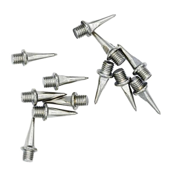 12 stk startblokk-pigger, banepigger i stål M4.8, løpeblokk-pigger for sprintere 13.5mm