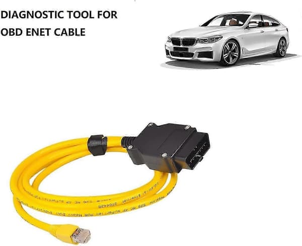 ENET OBD2-kabel 2M for BMW F/G-serien RJ45-adapter Hastighet Ethernet-koding og diagnostikk