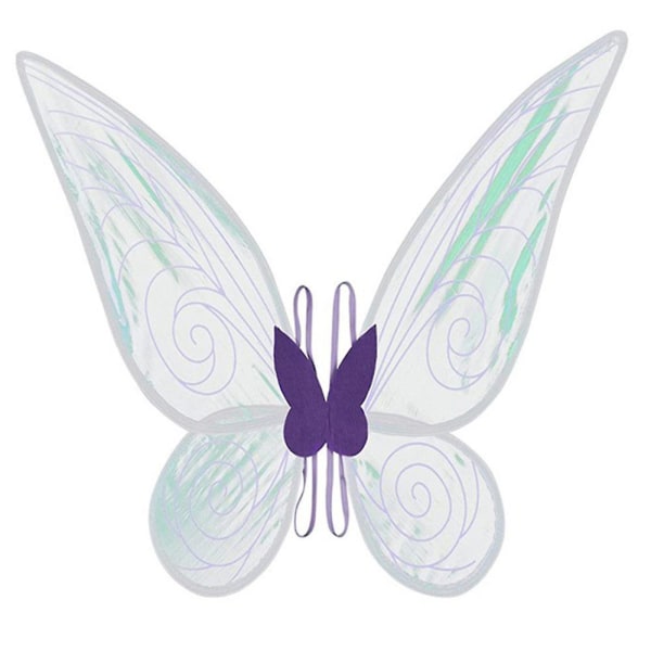 Barn Jenter Butterfly Angel Alf Wings Cosplay Party Performance Rekvisitter Purple