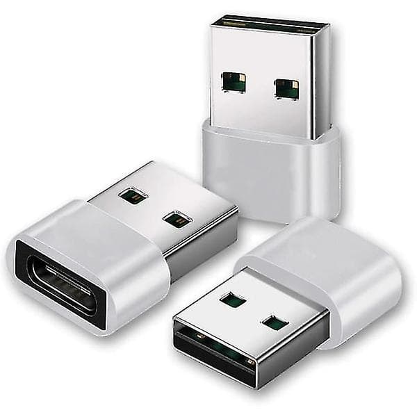 USB - USB C -sovitin [3 kpl], USB-sovitin, USB A - USB C, iPhonen latausliitin, USB C -liitinkonvertteri iPhonelle