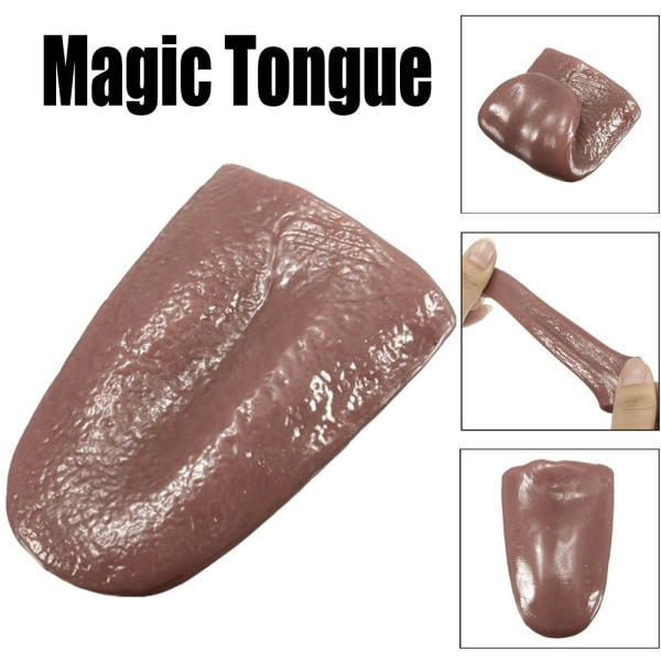 Kuso Tongue Trick Magic Kamala Tongue Fake Tounge Realistinen elastisuuslelu